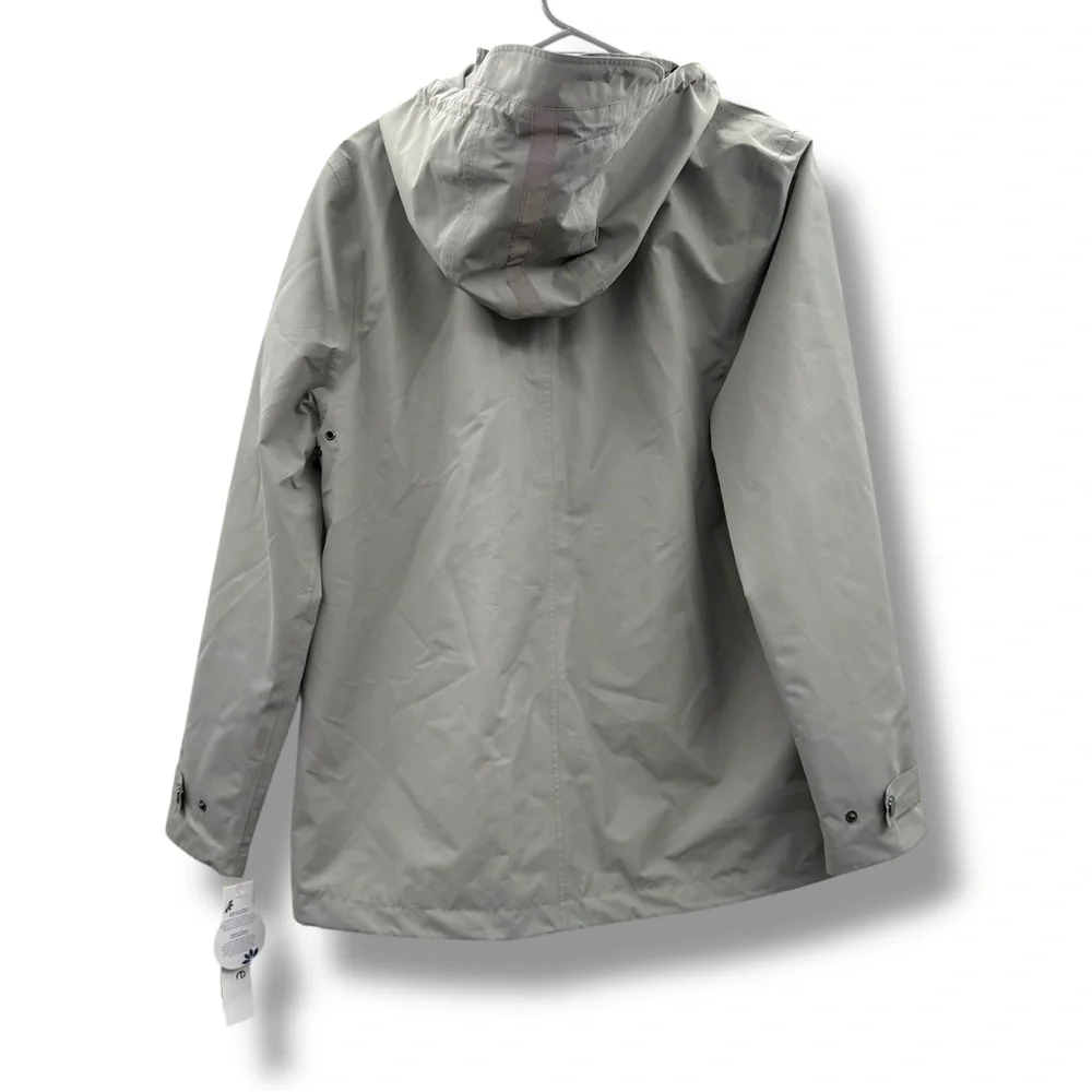 Nuage NWT Invisiprint Waterproof Jacket Women’s‎ Size Medium Gray Hooded - Picture 2 of 9